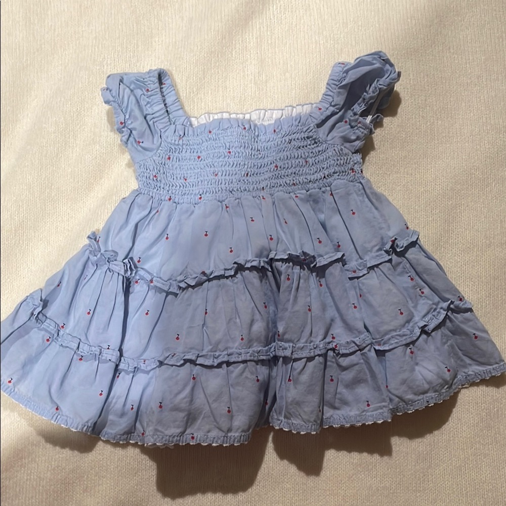 Janie and Jack Light Blue Ruffled Dress